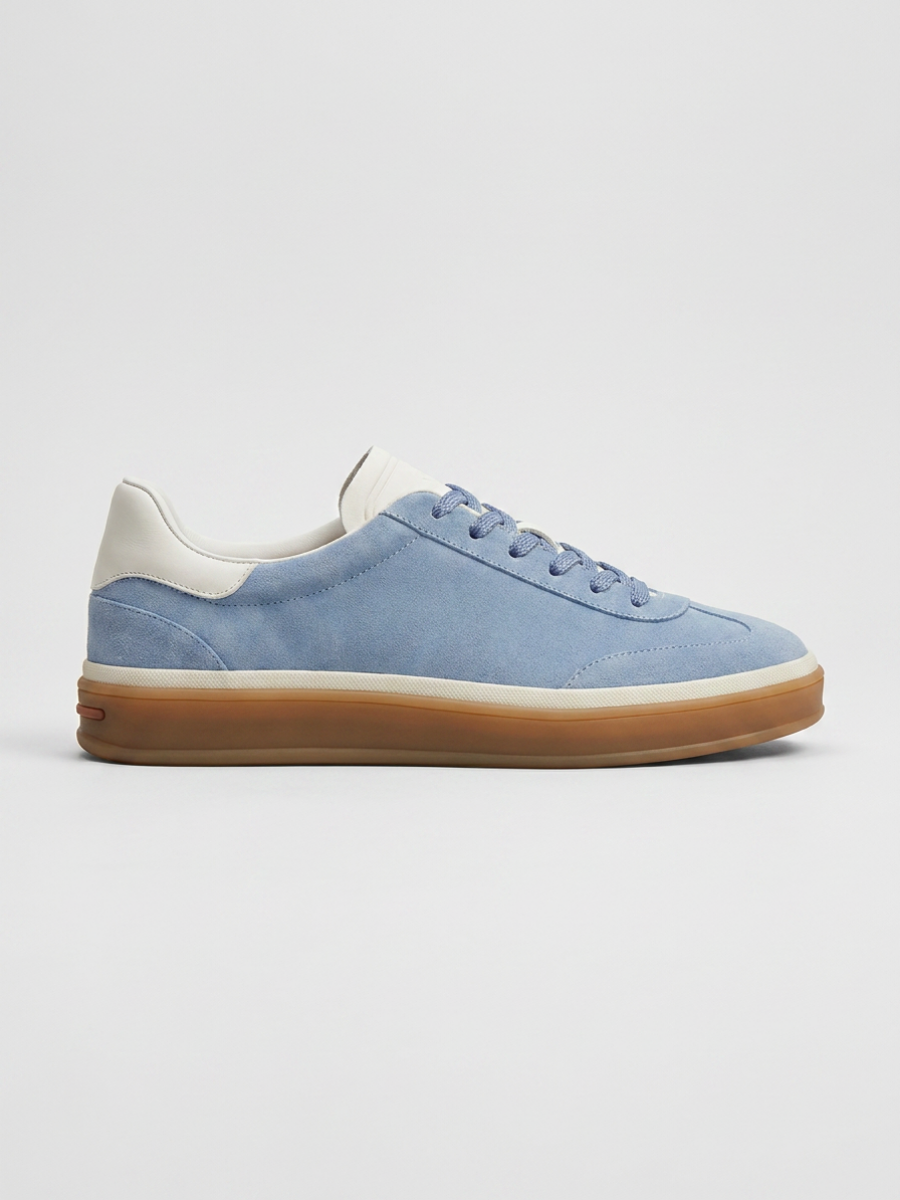 Corso Trainer Light Blue Suede — Sterling & Co.