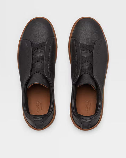 Sorrento Slip-On Black / Tan Sole — Sterling & Co. (view 4)