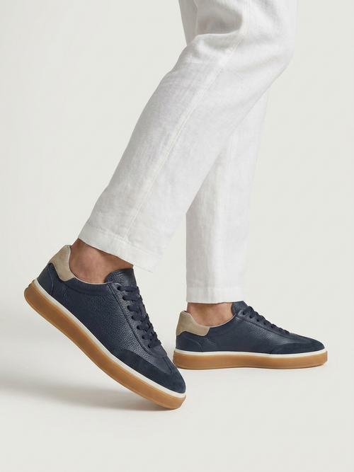 Corso Trainer Navy Leather — Sterling & Co.