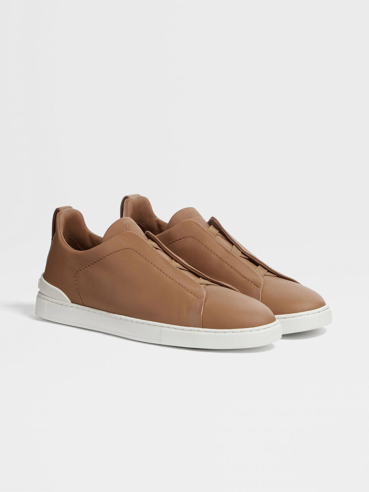 Sorrento Slip-On Brown / White Sole — Sterling & Co. (view 2)