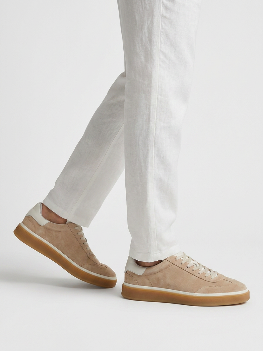 Corso Trainer Beige Suede — Sterling & Co.
