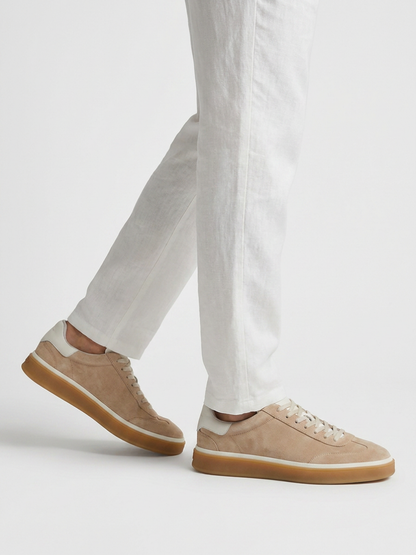 Corso Trainer Beige Suede — Sterling & Co.