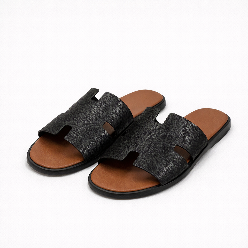 Capri Sandal Black & Caramel