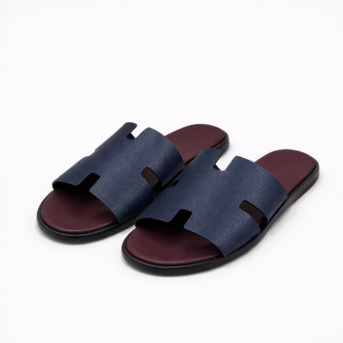 Capri Sandal Navy Blue & Burgundy